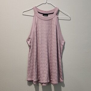 W5 Anthropologie Lavender Purple Knit Halter Top Size Medium